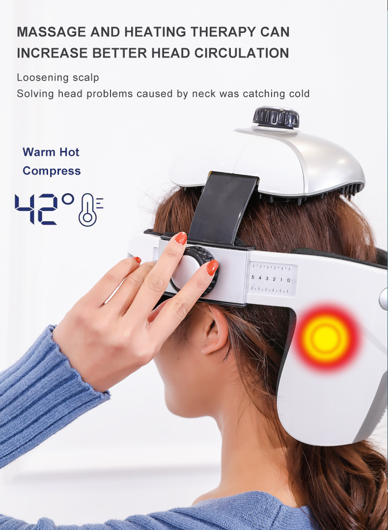 Портативный электрический вибрационный акупрессурный массажер для головы и глаз