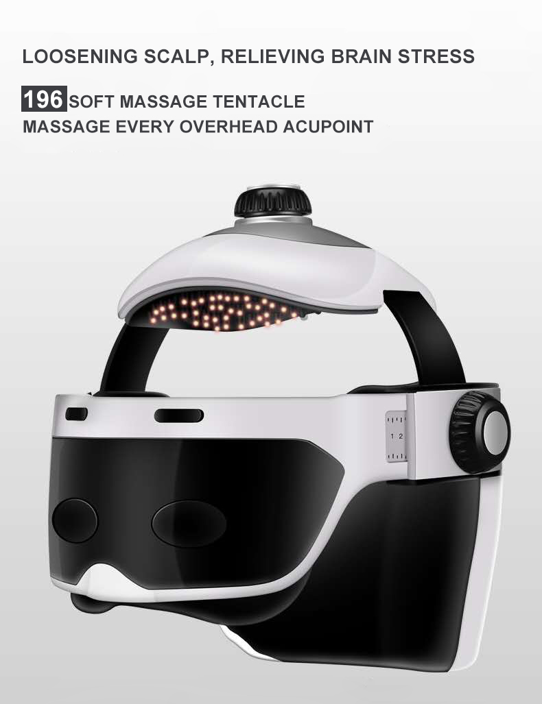 Портативный электрический вибрационный акупрессурный массажер для головы и глаз